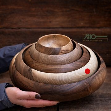 کاسه چوبی قطر 25 سانت 00705